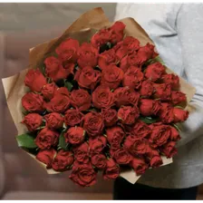 Букет из 51 красной розы (Кения) 40 см