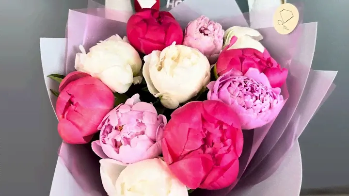Букет 11 пионов микс от "Новой Голландии" #bouquet #flowers #цветы #florist #букет #reels #пион