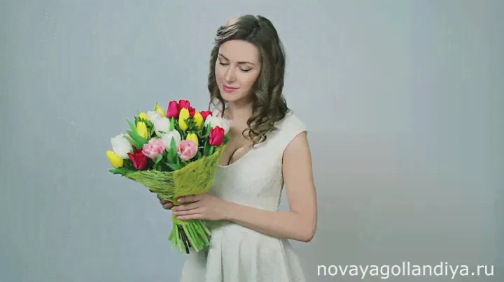 Букет 25 тюльпанов.